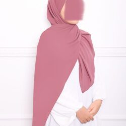 Hijab pas cher a enfiler en mousseline croise hijab croisé mousseline hijab pas cher mure rose violet